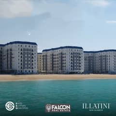 First Row Apartment on alamin lake  Fully Finished for sale, 134 SQM , in the Latin district , New Alamein, North Coast 0