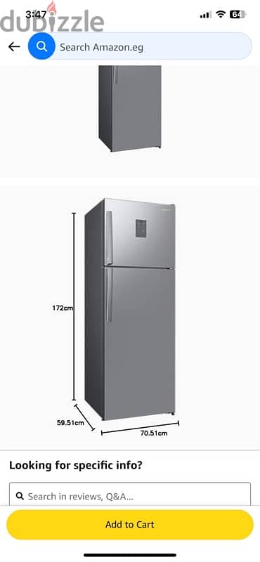 samsung refrigerator 305L - new 2