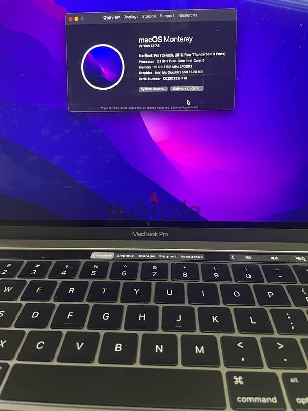 Macbook pro 2016 core i5 1