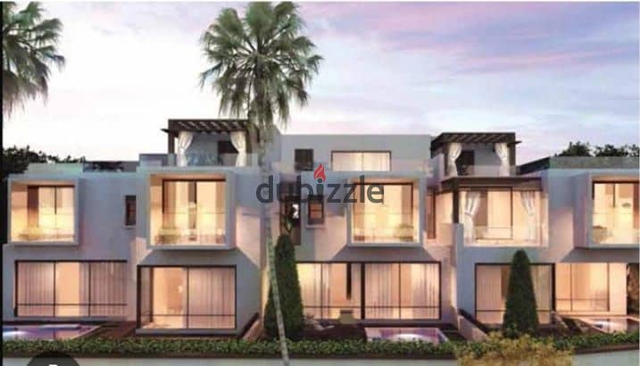 Apartment with a garden, the size of a villa, ready for viewing and immediate delivery in Sheikh Zayed, next to Palm Parks, installments 7