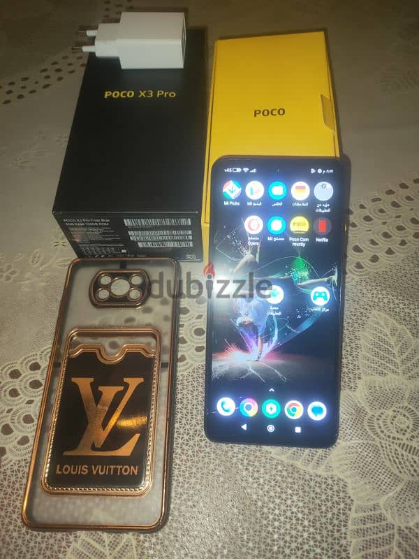 Poco x3pro 128g ram8 بالكرتونة كسر كسر الزيروووو بلاصقة الضهر 3