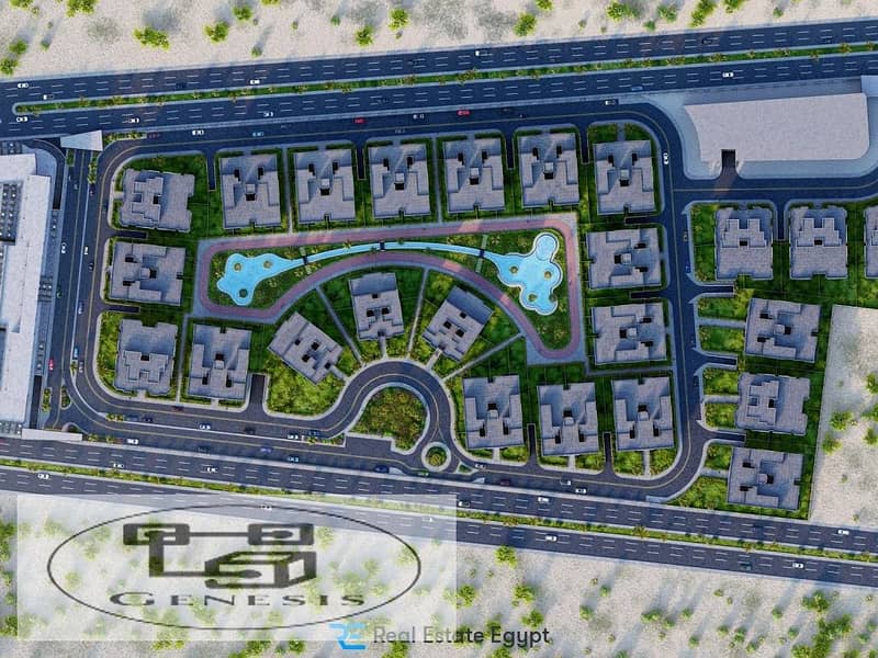 own a garden apartment in the heart of El Shorouk City, in one of the best investment projects in Palm Capital Compound. 5