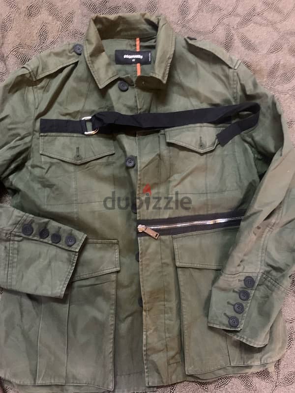 DSQUARED2  D-Ring Strap Military Jacket Size 52-L fit M 2