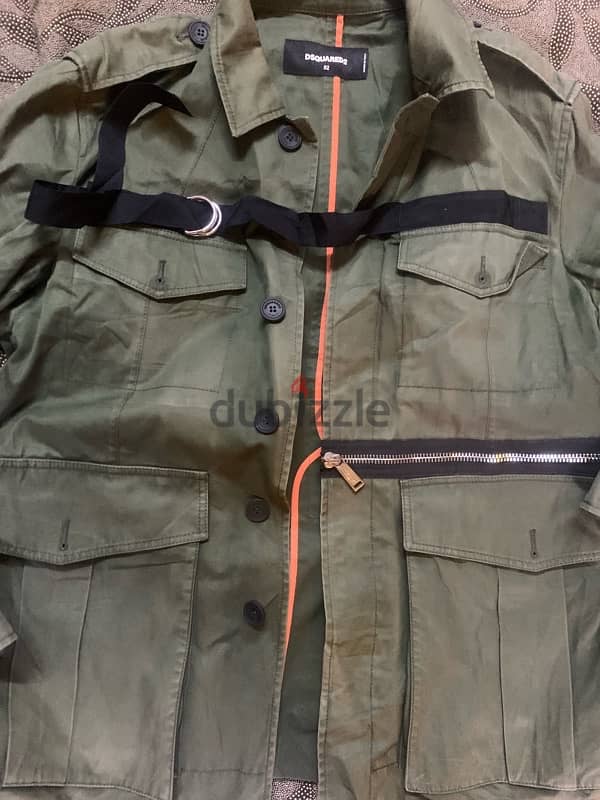 DSQUARED2  D-Ring Strap Military Jacket Size 52-L fit M 3