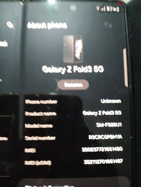 Samsung z fold 3 nearly new 1