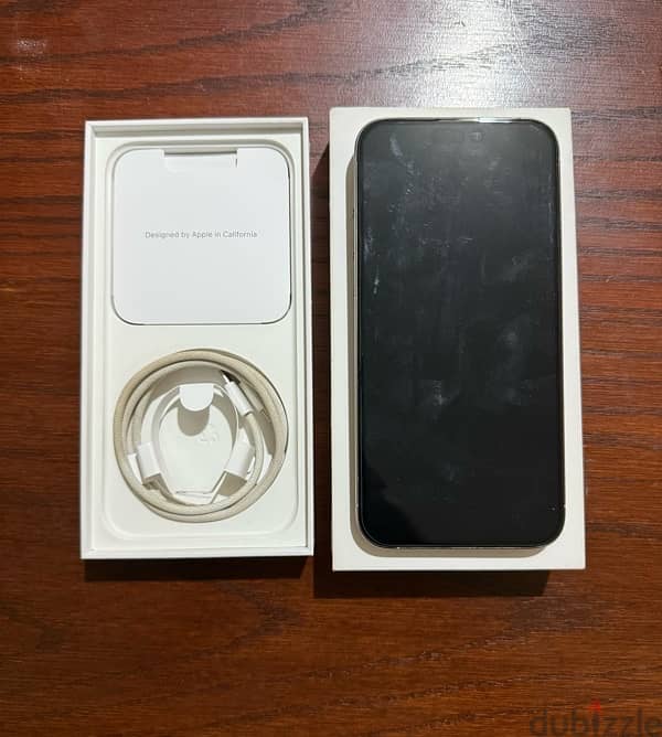 iPhone 15 Pro Max Dual sim 265GB Whiteايفون 15 برو ماكس شريحتين 1