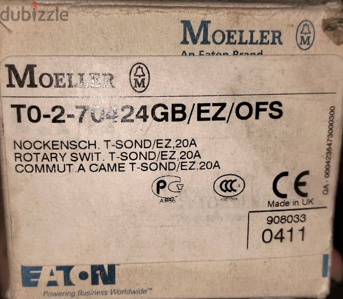 New Original Moeller electric switchسويتش كهرباء مولر الماني جديد م. 1