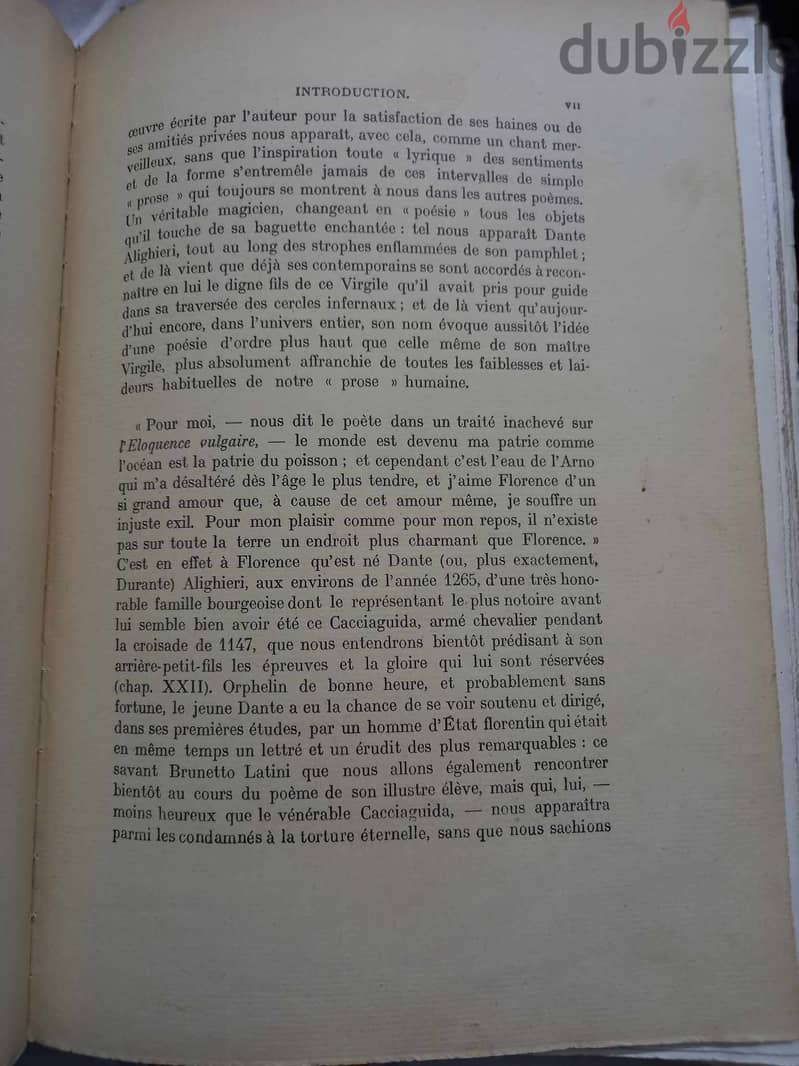 كتاب الكوميديا الالهية لدانتي باللغة الفرنسية 1905 6