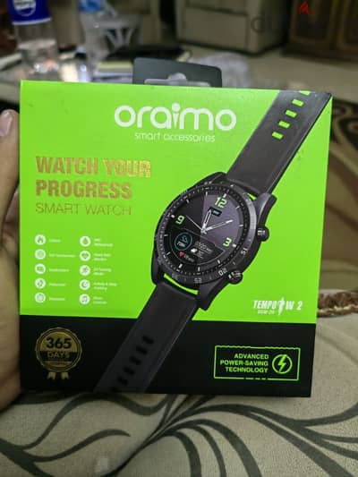 ساعة Oraimo tempo w2 استعمال ايام بحالة الجديدة