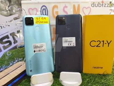 تلفون  G64 Realme C 21y 4 ram متوفر اللون الازرق