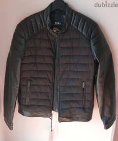 DKNY Leather Jacket Men Original Size Medium 0