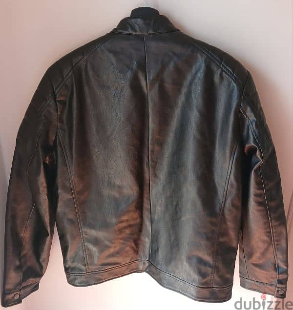 DKNY Leather Jacket Men Original Size Medium 4