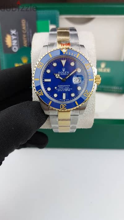 Rolex Submariner Date half gold blue dial,2813 movement