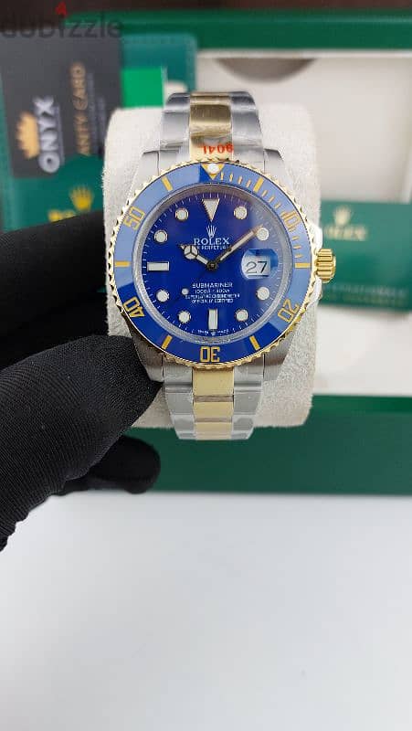 Rolex Submariner Date half gold blue dial,2813 movement 0