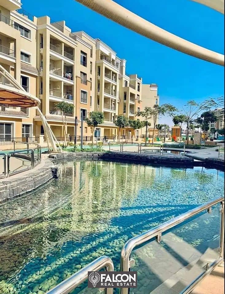 Apartment for sale in Sarai New Cairo, next to Madinaty, 205 meters with a private garden of 187 meters, with a 42% discount for cash payments. 0