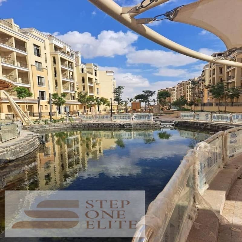 Apartment with roof view lagoon for sale inside the most prestigious compound in New Cairo near Mountain View 3