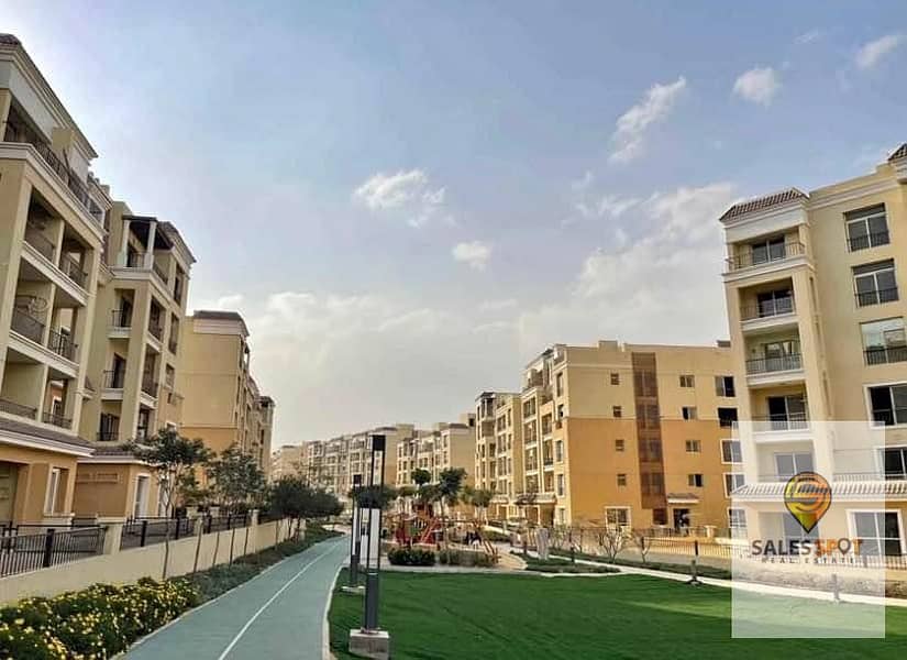 A 144 sqm apartment with a garden at half the price for sale in Sarai Compound, minutes from the Fifth Settlement 11