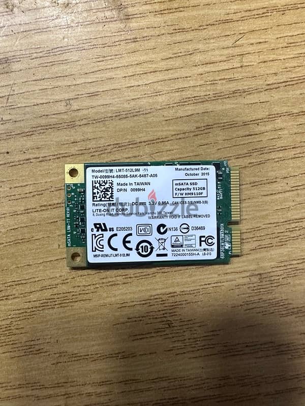 mSATA SSd 512 gb 0