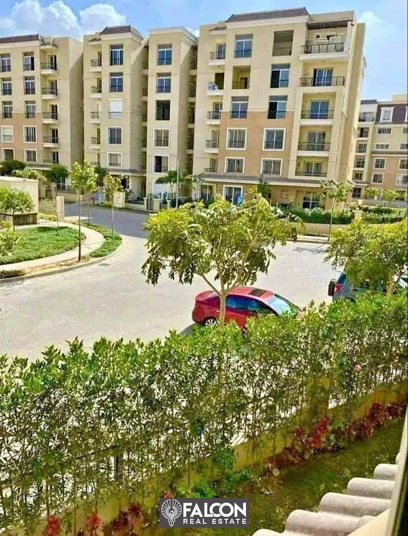 For sale, an apartment in Sarai Compound, next to Madinaty, the most distinguished compound in Mostakbal City, a discount available in the case of cas 0