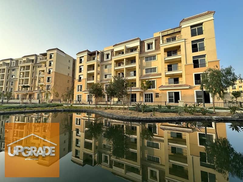 Apartment for sale 157m, view scape and lakes, next to Madinaty, with a 42% cash discount, in Sarai Compound, New Cairo, Mostakbal 8