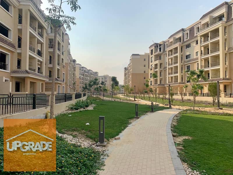 Apartment for sale 157m, view scape and lakes, next to Madinaty, with a 42% cash discount, in Sarai Compound, New Cairo, Mostakbal 9