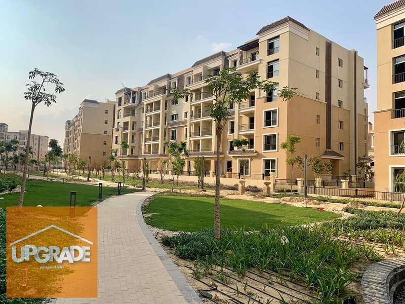 Apartment for sale 157m, view scape and lakes, next to Madinaty, with a 42% cash discount, in Sarai Compound, New Cairo, Mostakbal 10