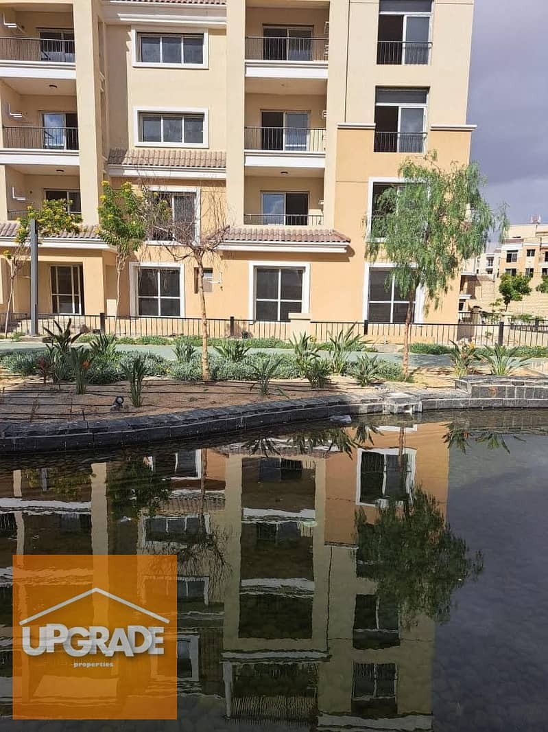 Apartment for sale 157m, view scape and lakes, next to Madinaty, with a 42% cash discount, in Sarai Compound, New Cairo, Mostakbal 11