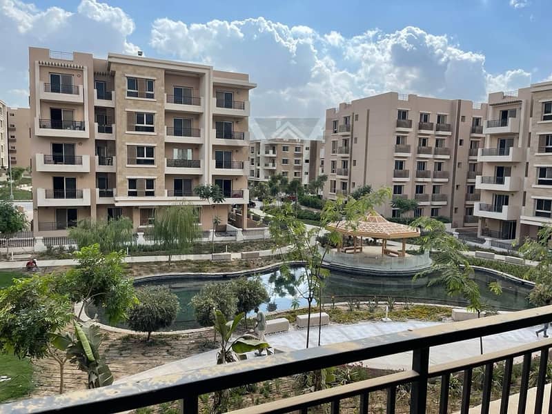 Finished Apartment +Garden 209m with Pool View For Rent in Sarai Compound 4