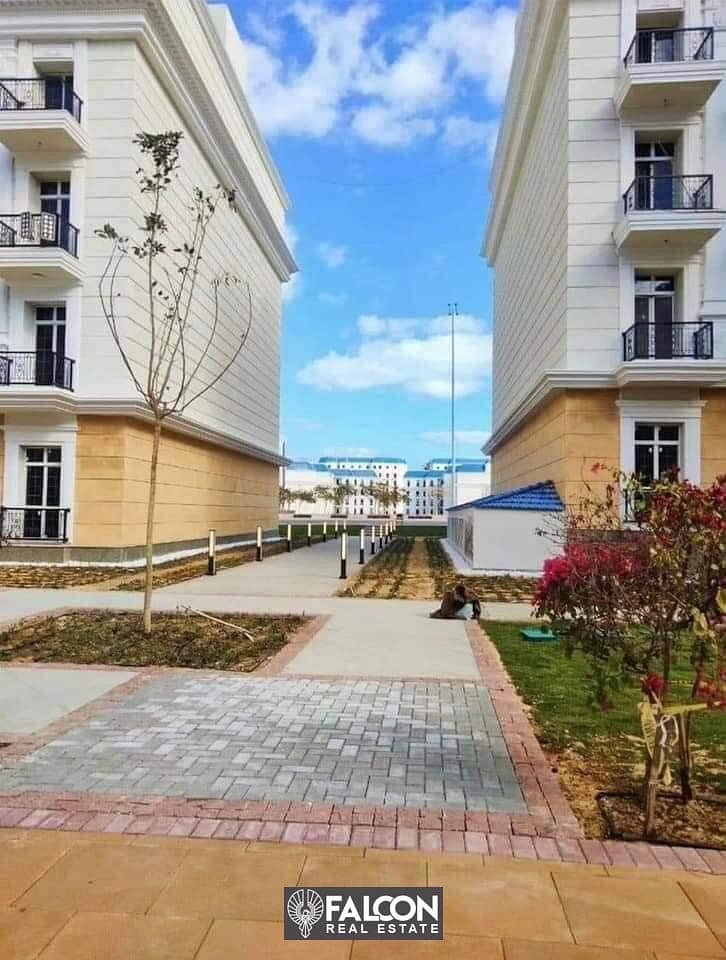 A 198 sqm apartment for sale in the Latin District, Alamein City, with lagoon view, ready for inspection and delivery in a few months. 15% down paymen 9