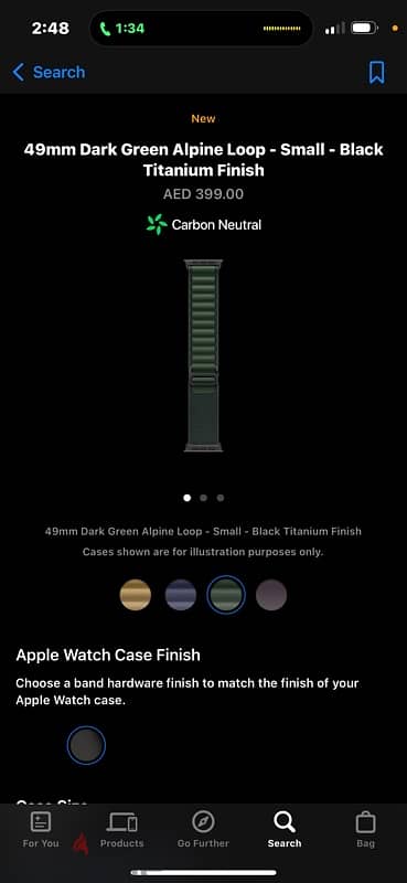 Apple watch band dark green alphine loop (original) 2