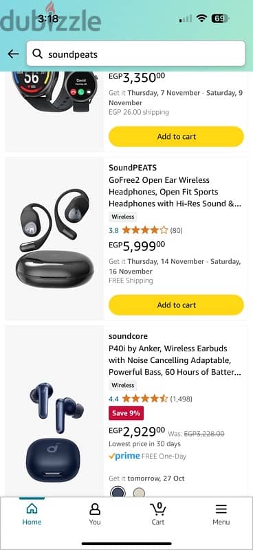 سماعة Soundpeats go free 2 بسعر لقطة 1