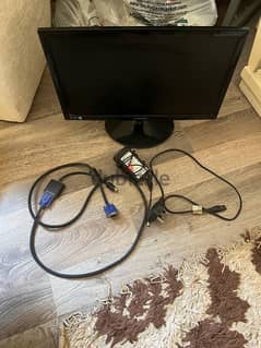 Samsung monitor for sale - used 2 times only with all required cables 0