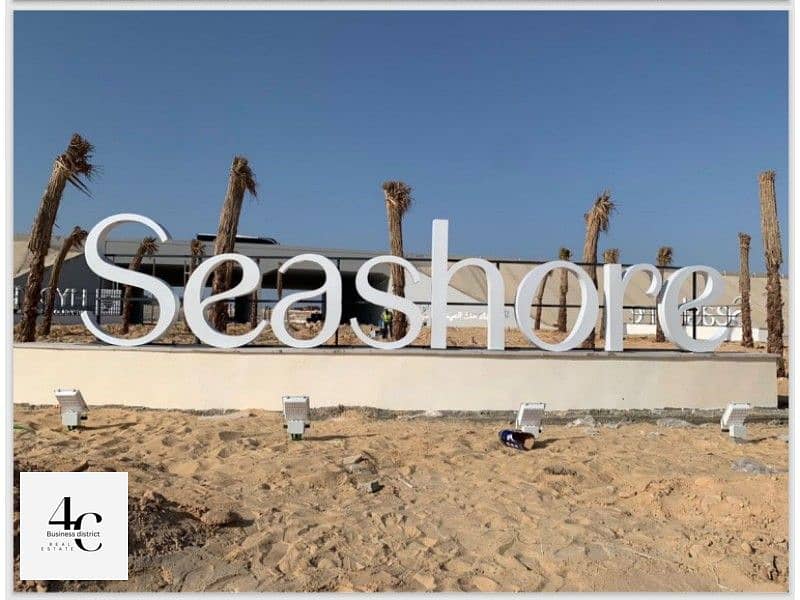 Beach chalet with garden for sale in seashore 130 + 59m fully finished, Installments 3