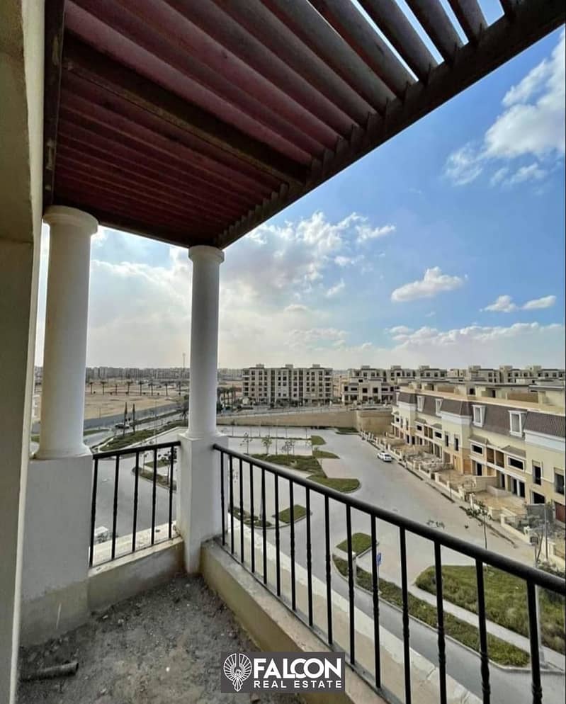 Ground floor apartment with private garden (112m + 129m garden) in a distinguished location in Sarai New Cairo, in front of Madinaty 6