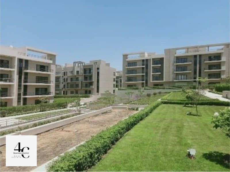 Apartment 115m with garden 65m fully finished with kitchen at the lowest price in market prime view on landscape in Al Marasem Fifth Square 5