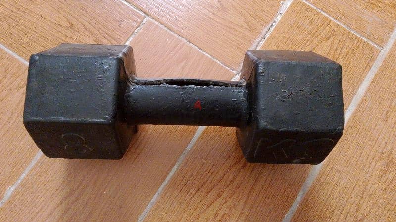 دمبل 8 كيلو مطاط فردة واحدة Dumbell 8 Kg rubber single piece 2