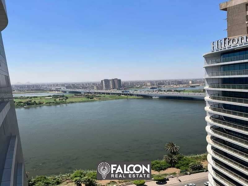 Premium Hotel Apartment  With Nile View 100% Fully Finished With ACs Furnished  57m For Sale In Reve Du Nile Cornish Maadi Next To Hilton 5