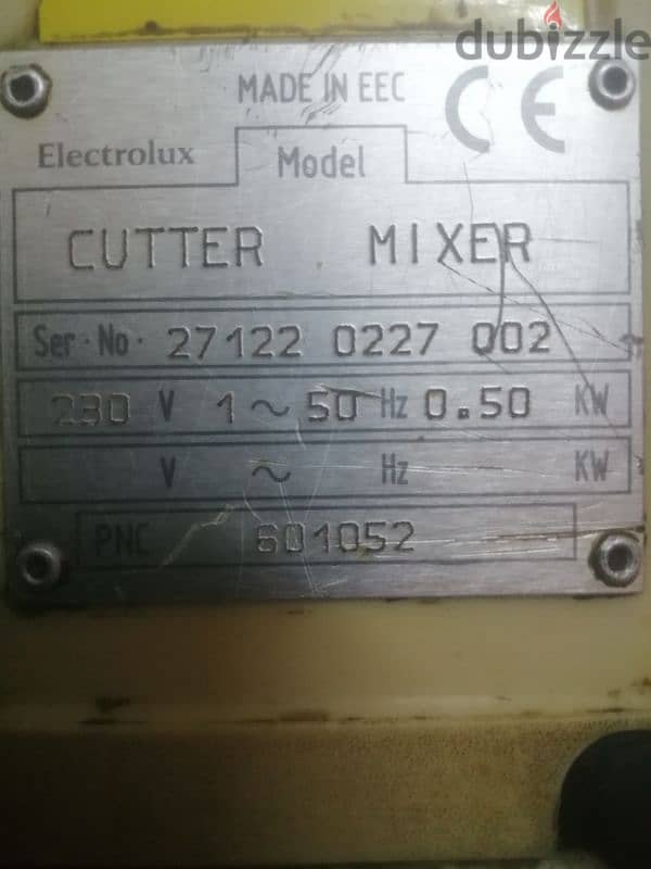 CUTTER MIXER رحاية كهربائية ماركة ألكترولوكس تصنيع الأتحاد الأوروبى 0