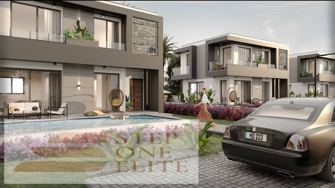 Villa 700m + garden 600m for sale in convenient installments on 90th Street in New Cairo, immediate delivery 3