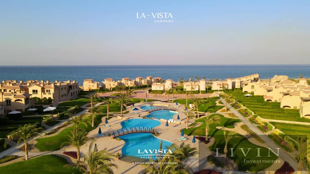 مقدم 20% = شاليه 150م Sea View 100% متشطب بالكامل في لافيستا جاردنز 5