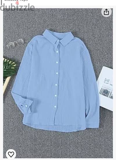 Astylish Womens V Neck Roll up Sleeve Button Down Blouses Tops