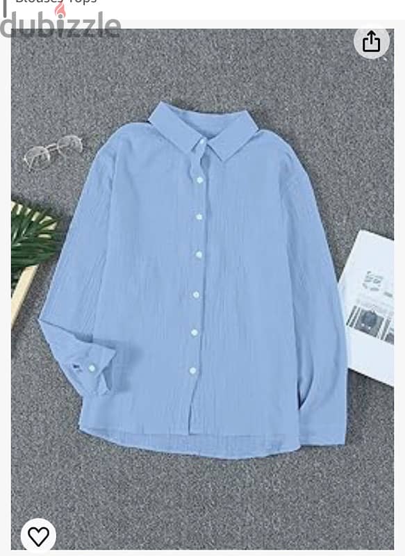 Astylish Womens V Neck Roll up Sleeve Button Down Blouses Tops 0