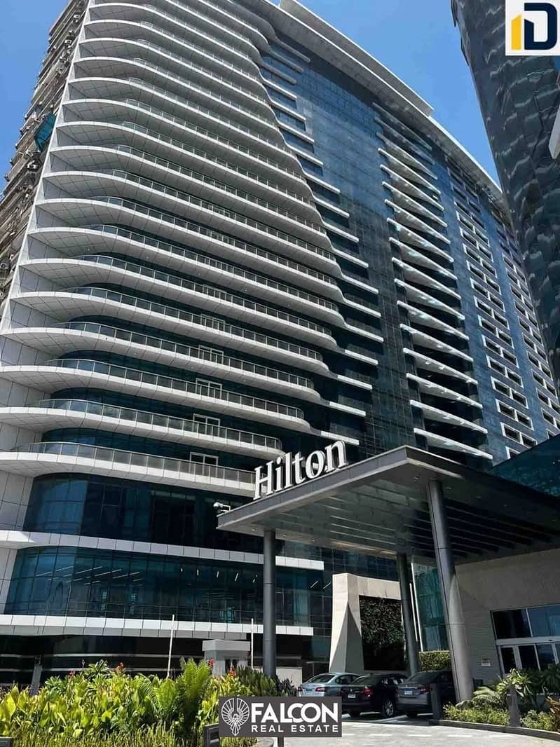 5-room hotel apartment, immediate delivery, in Nile Pearl Towers, Maadi Corniche, next to Hilton Maadi 6