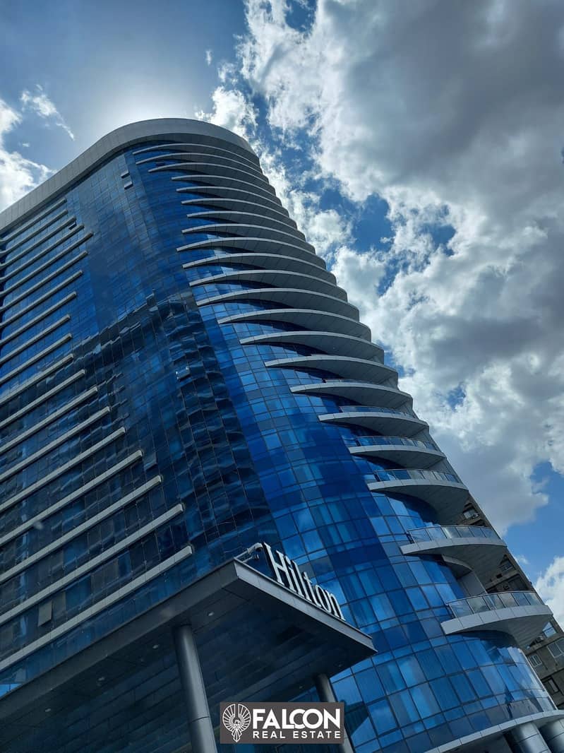 5-room hotel apartment, immediate delivery, in Nile Pearl Towers, Maadi Corniche, next to Hilton Maadi 20