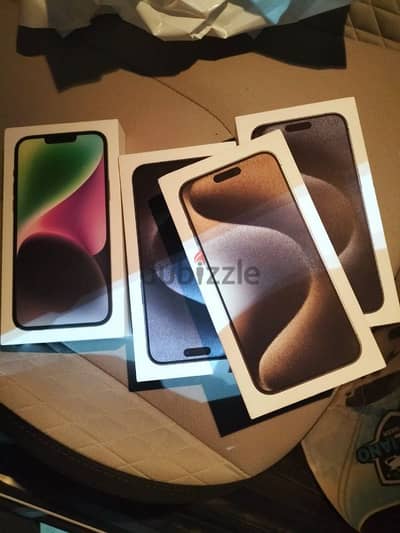 2 * iphone 15 pro max 256 /1* iphone 14 plus 128  متبرشمين