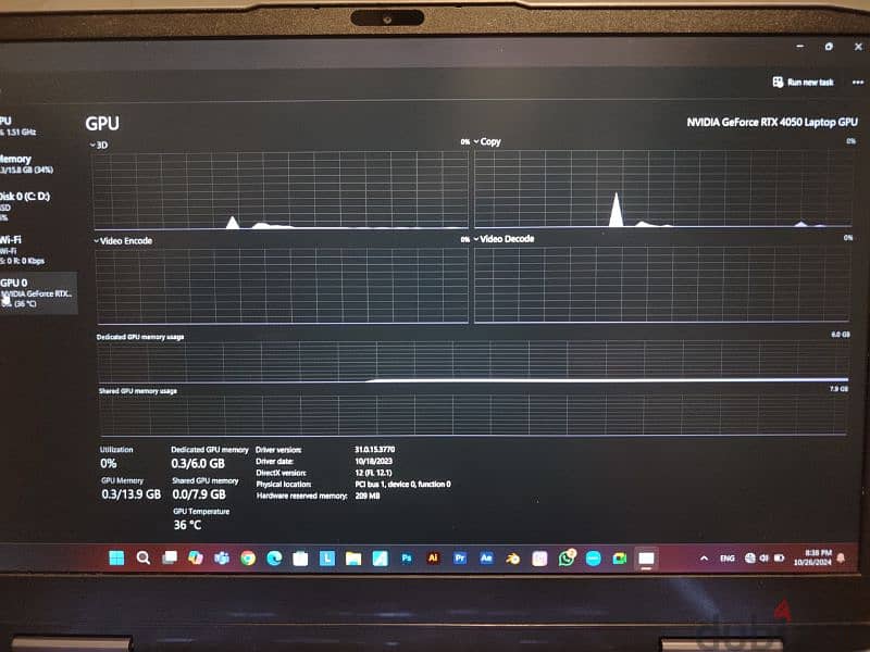 جهاز لينوفو loq core i7 و كرت شاشة rtx 4050 6g كسر زيرو 9