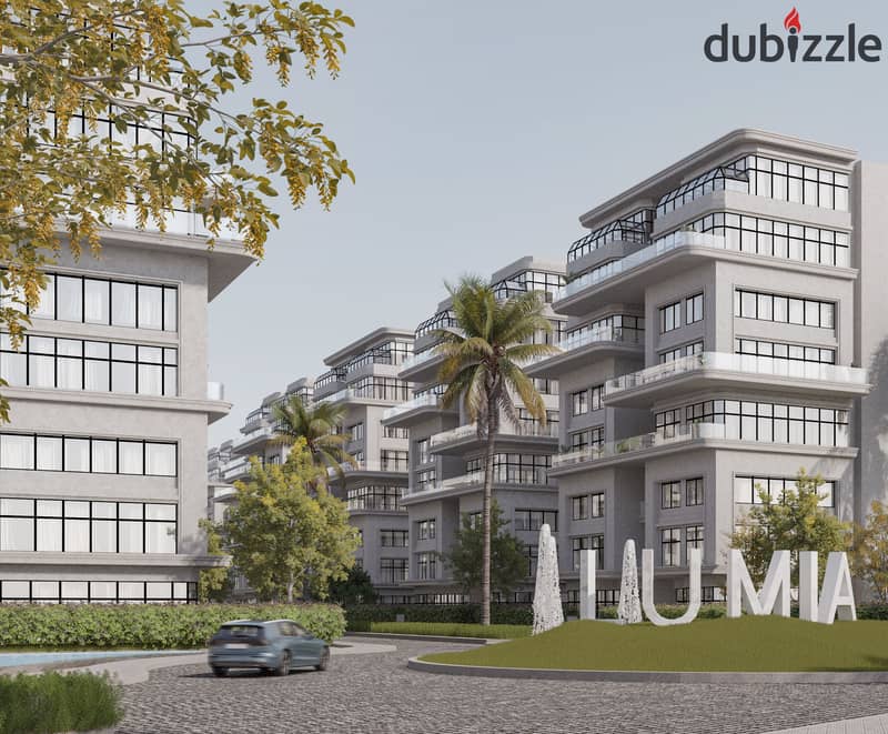 Apartment for sale at launch price in the Administrative Capital, at a price of 26,000 pounds per square meter, directly on the lagoon, Lumia R7 Compo 7