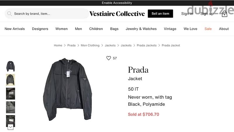 Prada Jacket blue Black, Size 50 7