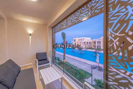 Ready to move Sea view 2Br Beach And Pool Chalet in Mangroovy gouna