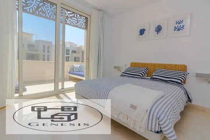 Ready to move Sea view 2Br Beach And Pool Chalet in Mangroovy gouna 7